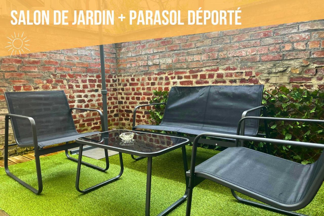 Appartamento T2 Industriel avec terrasse et parking privé Amiens Esterno foto